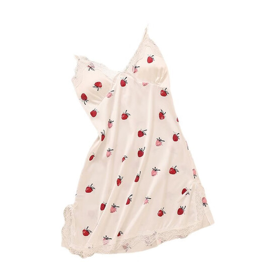 Buntes Edelstein Sommer-Eisband Brustpads Hosenträger Nachthemd Stil Dünne Heimkleidung YQM-F902# Strawberry 170 m