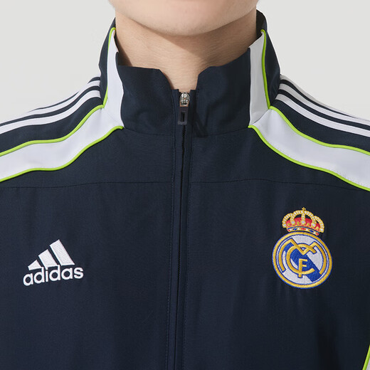 阿迪达斯 （adidas）外套男装2025夏季新款运动服足球训练立领男士上衣夹克JF2575 JF2575深藏青蓝 皇马 XL