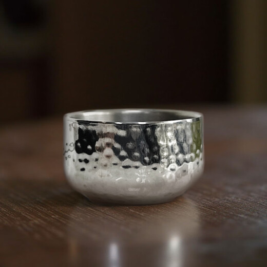 TILIVING Titanium Liwei pure titanium hammer pattern small tea cup Kung Fu tea cup master cup 50ml