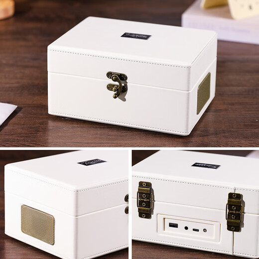 Rexitee Hot Selling TOP1 Nostalgic Retro CD Player Portable Bluetooth Speaker Music Album Disc Player Lossless Sound Quality Home Rechargeable Vinyl CD Birthday Gift Dual Speakers with Diaphragms Comparable to HIFI Sound Quality Rechargeable Model - Brown