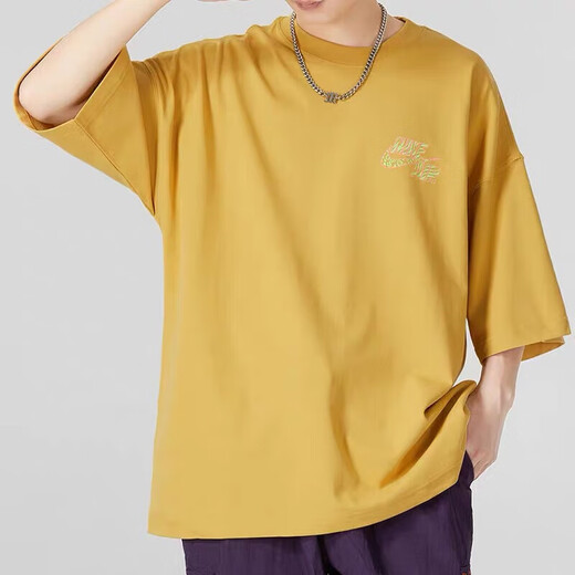 Nike (Nike) reines Baumwoll-Kurzärärmel-Männer loser atmungsaktives Fünf-Punkte-Hülsen-Basketball Sport Top T-Shirt Sail White/HF6172-133 reines Baumwollknitbreite M 120-130jin [Jin gleich 0,5 kg]