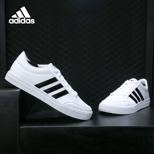 阿迪达斯 （adidas）/VSSET低帮男子经典款轻便运动休闲板鞋BC0130官方旗舰 AW3889 42.5