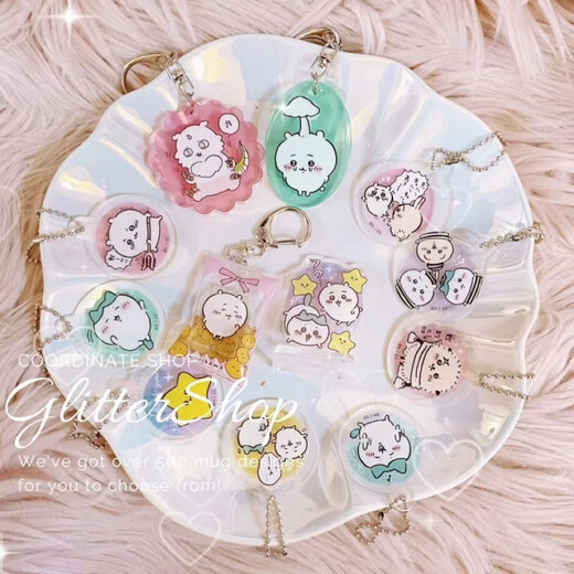 chiikawa吉伊卡哇自嘲熊小八乌萨奇盲抽袋贴纸立牌印章周边 亚克力挂件盲袋第二弹(随机1包)#693 四件包邮