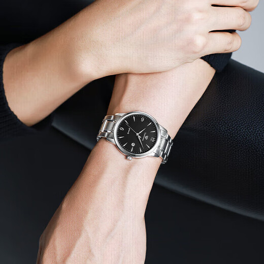 Tian Wang Watch Men's Birthday Gift Sea Serie Steel Band Quartz Watch Black GS3887S/D-B-3