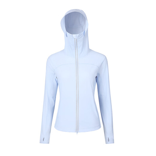 Life on the Cloud Windmill Chaqueta con cremallera, ligera, fresca y transpirable para exteriores, Top de verano 2025 para mujer W0526 Molino de viento azul claro M (recomendado 105-120 Jin Jin equivale aproximadamente a 0,5 kg)