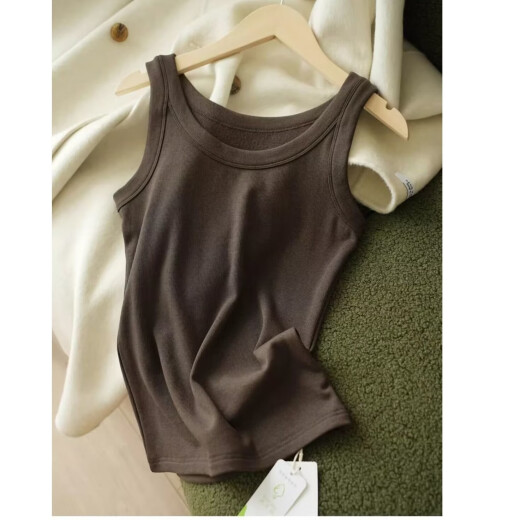 Summer nuevo chaleco sin mangas de algodón para mujeres que usan una camisa base con un ajuste delgado y versátil atuendo de mujeres, Z Yuren 1050 Green L
