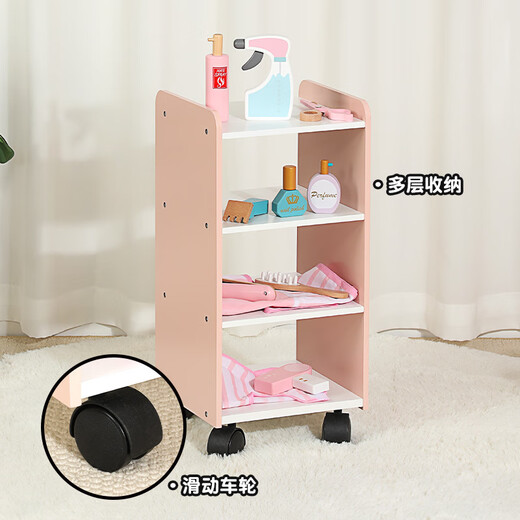 Shantoulin Village Kinderhölzernsimulation Girls Dressing Tisch spielen Hausspielzeug Simulation Realer Friseur Shop Szene Prinzessin Geschenk D34-Barber Shop Toys 13.6