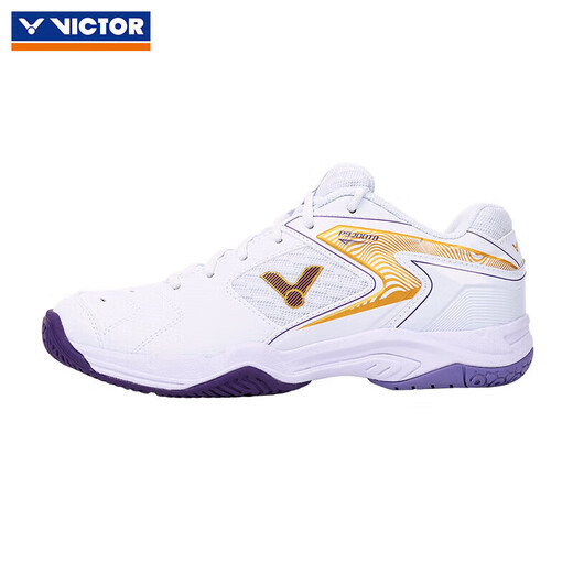 Victor Victor P9200 Series Badminton Chaussures, anti-glissement, résistant à l'usure, sports, respirante, absorbant les chocs P9200TD blanc / violet libre 36