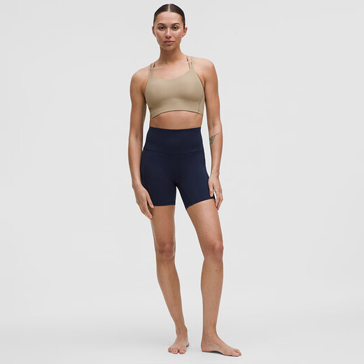 Lululemon丨Like a Cloud women's long sports bra B/C* ribbed quick-drying LW2D03S oak brown S /6