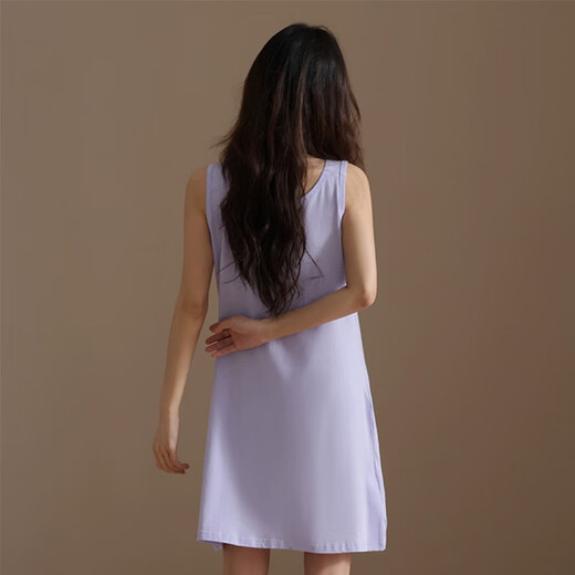 浪莎2025新款带胸垫睡裙女纯欲风可外穿家居服无袖防凸点夏天背心睡衣 粉色背心裙11976 2XL （适合140-160斤）