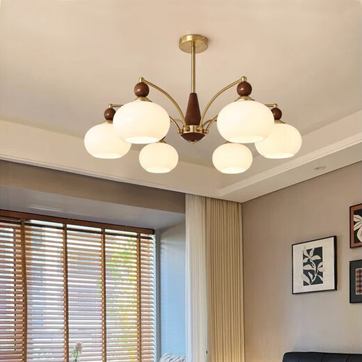 
Hongden medieval style chandeliers American retro living room chandeliers dining room bedroom main light French Nanyang style whole house lamp package 9901 model/6 head-three color light
