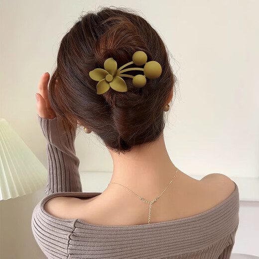 Xiang Wan hairpin 2-piece set of hairpins, high-end hairpins, grabbers, hair clips for the back of the head, one-word hairpin hairpins, hair accessories