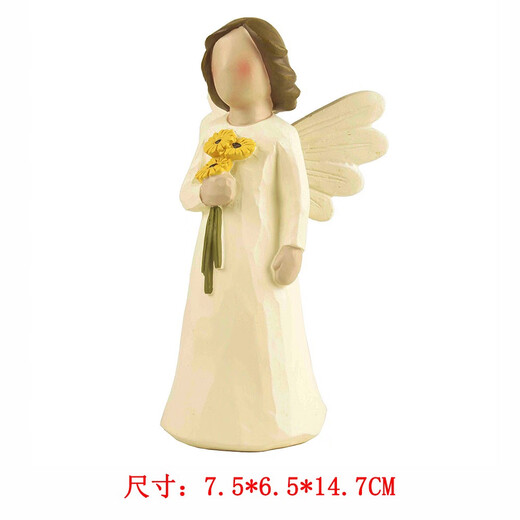 祈祷天使日常礼物欧式摆件创意家居客厅简约结婚生日礼桌面装饰 米白色 15673