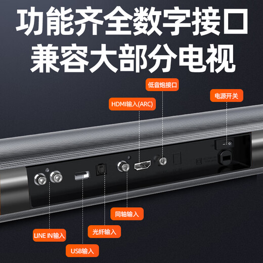 SANSUI DV-91K Echo Wall TV Speaker Home Theater 5.1 Channel Set Wireless 3D Surround Independent Subwoofer Family Living Room Wall-mounted Smart Bluetooth Speaker