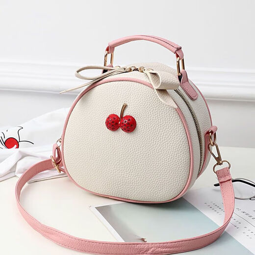 Bolso pequeño de un solo hombro de un solo hombro bolso pequeño para mujeres insentudas en Internet Estudiantes femeninas versátiles y de moda sn3895sn8 beige blanco y rojo // excelente 18*9*19
