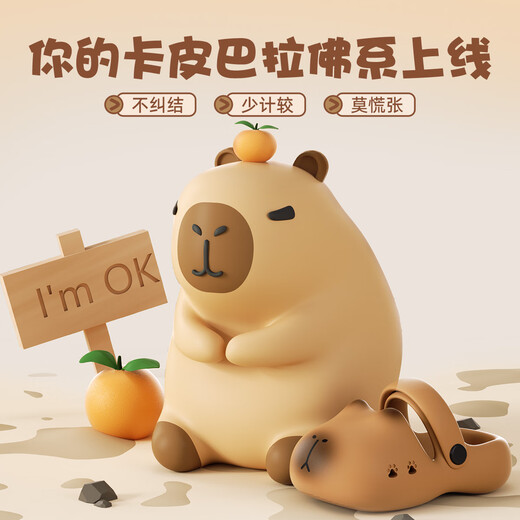 利达妮（TZLDN）卡皮巴拉儿童拖鞋女童新款夏季室外穿沙滩凉鞋防滑亲子洞洞鞋男童