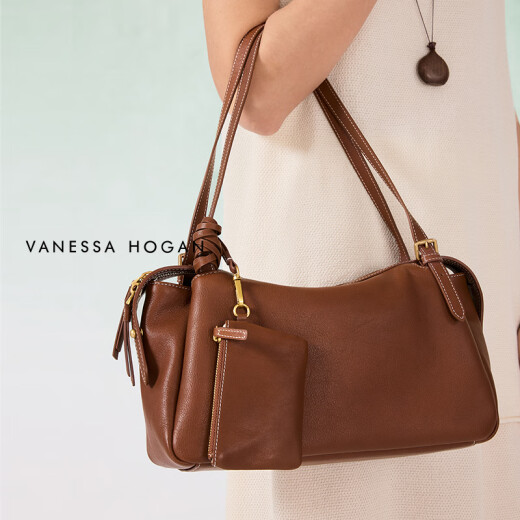 VANESSA HOGAN【高端线】VH女包枫叶吐司包头层植鞣皮实用通勤子母包斜挎单肩包