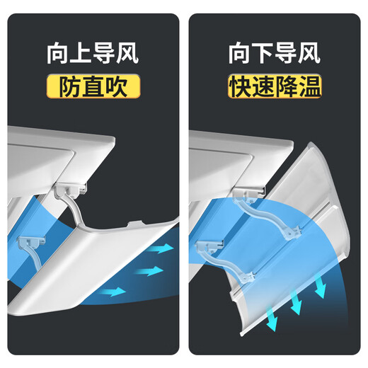 Little Queen (XIAO HUANG HOU) Central air conditioning outlet windshield office ceiling machine anti-direct blow ceiling machine four-sided air outlet wind deflector buckle style four-piece ceiling machine windshield 58cm