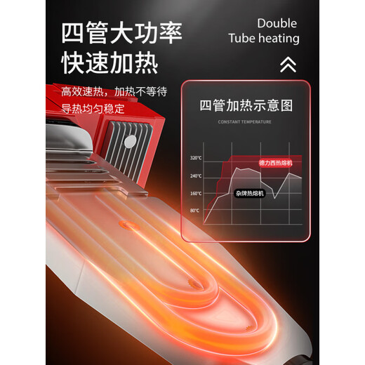 DELIXI Delixi hot melter PPR water pipe household heat capacity pipe welder hydropower engineering welding machine lithium electric hot melt machine 32 black gold anti-blocking die cartons