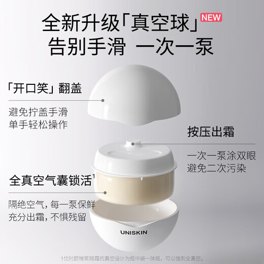 Yoshiyan Smile Eye Cream Vakuum Version 18G + Lächeln Essenz Öl 15 ml Set Light Muster Festung Aufhellen Valentinstag