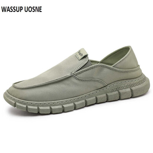 Wassup uosne vieille chaussures en tissu beijing chaussures de la tendance d'été des hommes Chaussures de toile hommes paresseux conduisant la semelle douce pas de lacets légers et respirant ys9901 noir 40