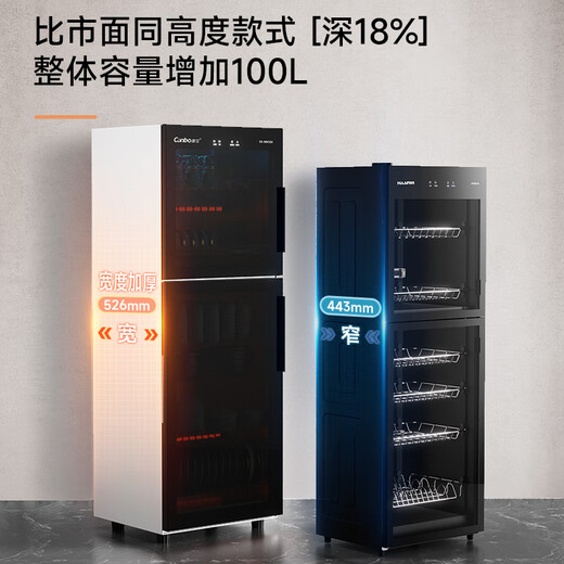 Canbo disinfection cabinet household drying and disinfection cupboard vertical large capacity 480 liters double door commercial star stainless steel UV canteen tableware disinfection cabinet XDZ480-S3