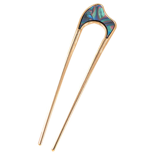 Only double U-shaped hairpin hairpin hairpin simple metal double-pronged hairpin hair comb hair artifact lazy hairpin hairpin silver glossy U-shaped