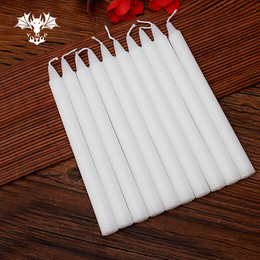 VMP emergency candle disaster prevention, power outage earthquake lighting candle lamp, waterproof, windproof, smokeless candle warming, easy to store 20*2cm white candle, 10 pieces