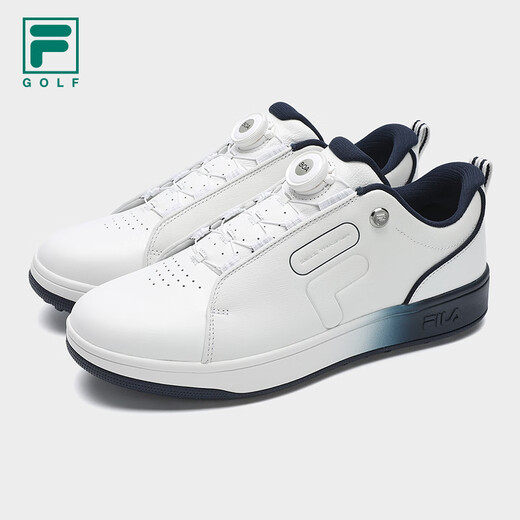 FILA Xu Long's 1911 soft spike golf shoes men's shoes BOA sports shoes comprehensive training shoes golf bright white-BW 40