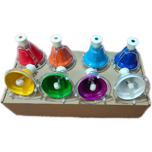 语森忆奥尔夫打击乐器彩色八音课铃按钟八音钟幼儿园儿童玩具八音旋律钟 一等品按钟一套