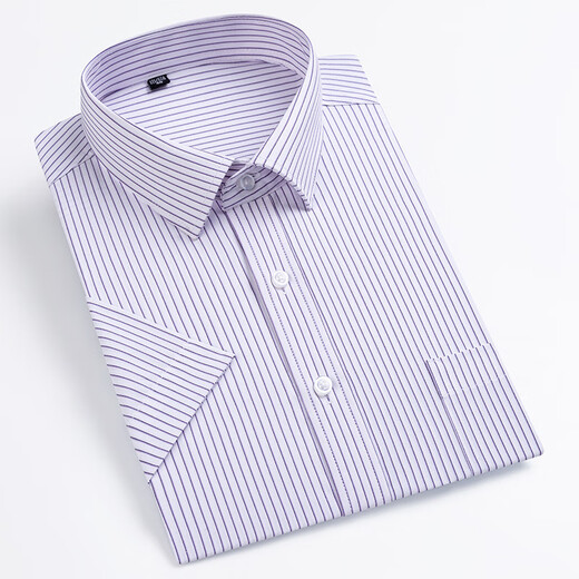Jinlilai Herren kurzärmeliges Hemd 2025 Sommer mittleren Alters im mittleren Alter lässige vielseitige und atmungsaktive Baumwoll-Professionelle Arbeitshirt DX6623 38