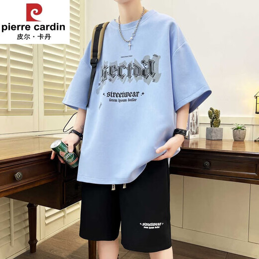Pier Cardin Sommer Neues Kurzärmel-T-Shirt für Männer Junior High School und Highschool-Schüler Sportanzug für junge Menschen trendy gutaussehende Kinder-Sommeranzug
