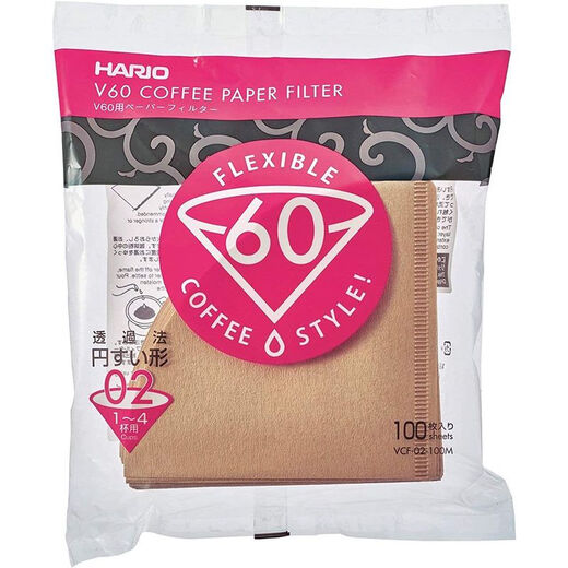 HARIO Japanese filter paper v60 hand-brewed coffee filter paper fan-shaped hand grinder v01 filter paper coffee paper v02 filter paper v01 original color box 100 pieces 0 sheets