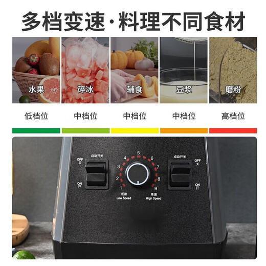 小米锅巴破壁机商用早餐店用豆浆家用榨汁搅拌刨碎沙冰大功率大容量料理机 级款方杯[八页刀]整套 688L