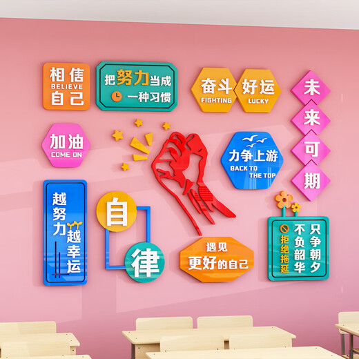 Chengliu high school class layout artifact classroom decoration junior high school entrance examination inspirational slogan study room cultural wall stickers 3895 big