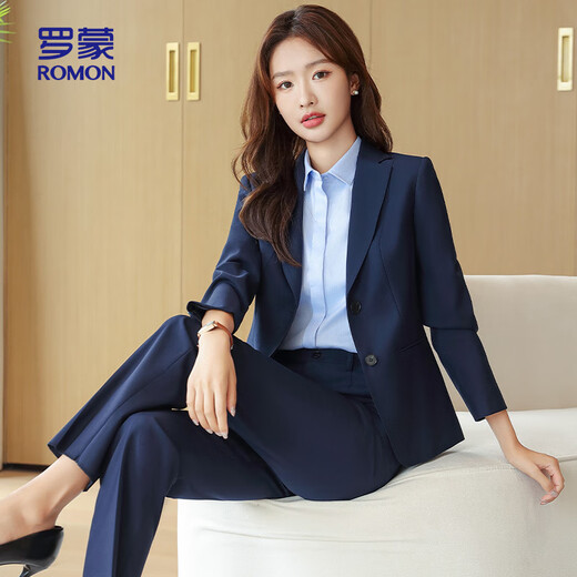 ROMON women's professional formal suit spring business casual slim slim suit 99XK11S505