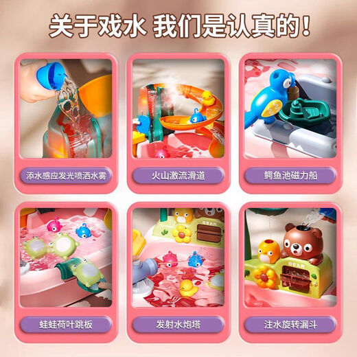 Juego de juguetes de pesca para niños El bebé Educación temprana juega un lavavajillas para niños para niños y niñas Regalos de cumpleaños de 3 a 6 años Cañón de agua/pesca/lavavajillas