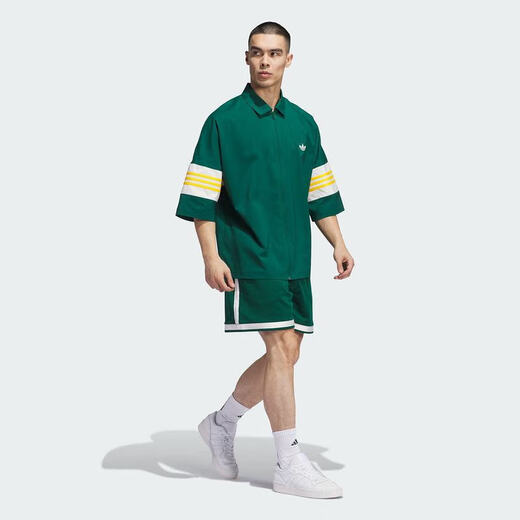 Adidas Clover Men and Women Couple T-shirt d'été T-shirt mode Fashion Sports Breffe-Shirt à manches coupées en vrac Iy7373 S