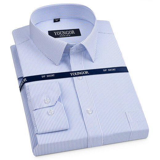 CEO YAGEO Spring and Summer New Men's Pure Slee Camiseta de manga larga de algodón de alta gama y camisa de planchado informal #DP6627 M 170/88a Tamaño 39 Altura 165-17
