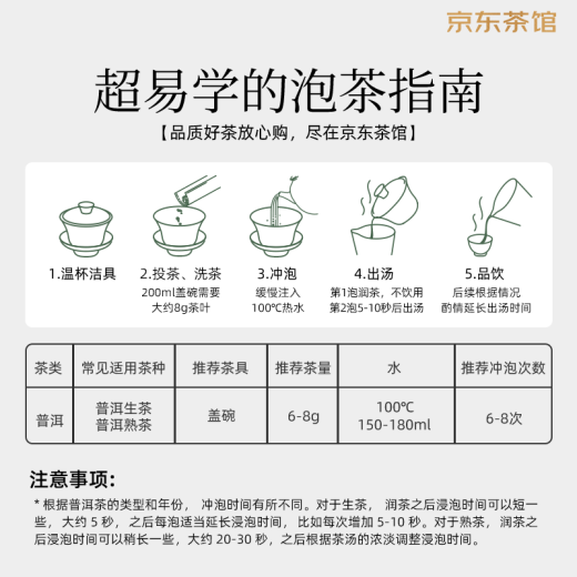 大益TAETEA茶叶普洱茶熟茶 6年陈 烟霞357g/饼 端午送礼礼盒批次随机