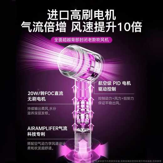 National 3C Certification丨Huaqiangbei Top Version Bladeless Hair Dryer Home Hair Salon Quick-drying Hair Care Dryer Ultra-quiet Negative Ions High Power Will Not Damage Hair Top Version Starry Sky Gray Single Air Nozzle丨4 Billion Moisturizing Negative Ions Constant Temperature Hair Care