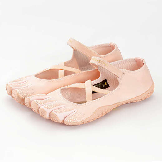 LARASTAR Laura Star 1023 women's five-finger shoes indoor fitness yoga Pilates soft sole non-slip dance training pink natural foot non-slip texture shoe back one size larger 36