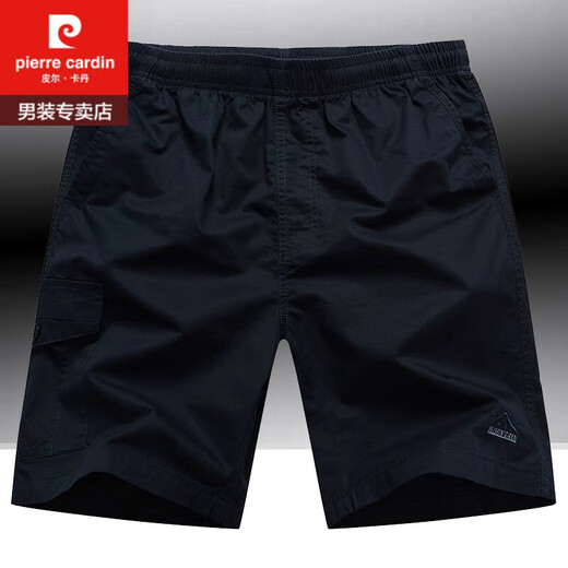 皮尔卡丹（PIERRE CARDIN）纯棉短裤男夏季外穿宽松大码五分裤薄款沙滩裤纯色大裤衩子 ZMN/9273白色 L 体重-130斤