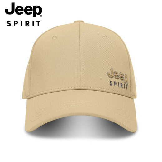 Jeep Hat Men's and Women's Baseball Hat Outdoor Sun Protection Peaked Hat Fishing Hat Sports Sun Hat CA0624 Khaki One Size (hat girth 56-61cm) Adjustable