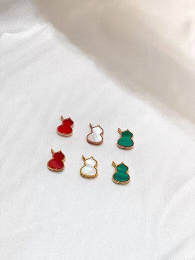 Feiyu 18K gold gourd pendant rose gold gold pendant au750 red agate clavicle chain set chain for women gift 18K rose gold (single pendant) small red agate