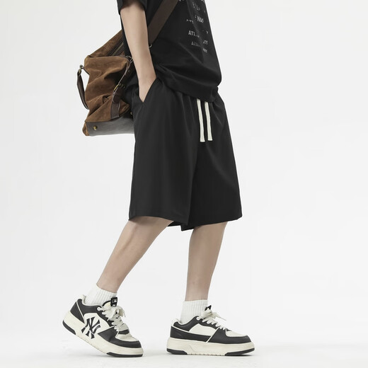 
Foss Phil casual shorts men's summer thin loose breathable quick-drying five-point ice silk out sports straight pants SW-K688 black L [recommended 120-140Jin [Jin equals 0.5 kg]]
