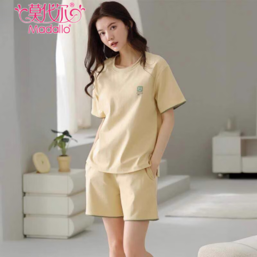 
Modal pajamas women's new summer pure cotton shorts shorts simple casual cotton thin style for outdoor wear. Z9854 M Recommended 80-100Jin [Jin equals 0.5 kg]