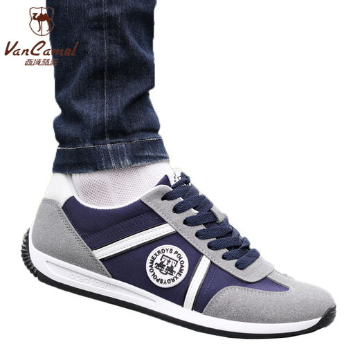 Chaussures masculines de chameau occidental (Vancamel) pour le printemps respirant et inodore Chaussures décontractées pour hommes légers et semelle molle pour hommes Forrest Gump Sports toile chaussures à tendance aw9902 Blue Picture principale Style de tissu 38 taille petite taille unique