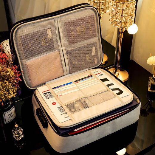 
Certificate storage bag box for home and home multi-layer multi-function box certificate document passport card bag organization bag main picture model