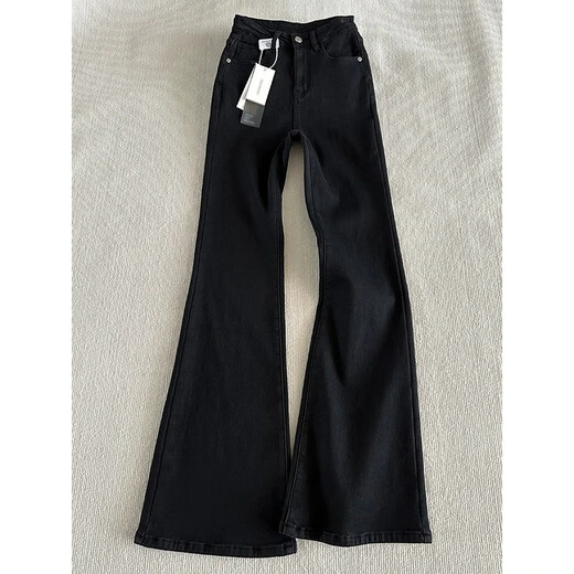 Digada schwarze Jeans-Jeans Frühling und Herbst New American High Street Vibe Slim Casual Hosen DFFS-701 Black M